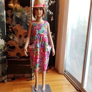Noodles Size 6X Blue Pink Flowered Cotton Dress
